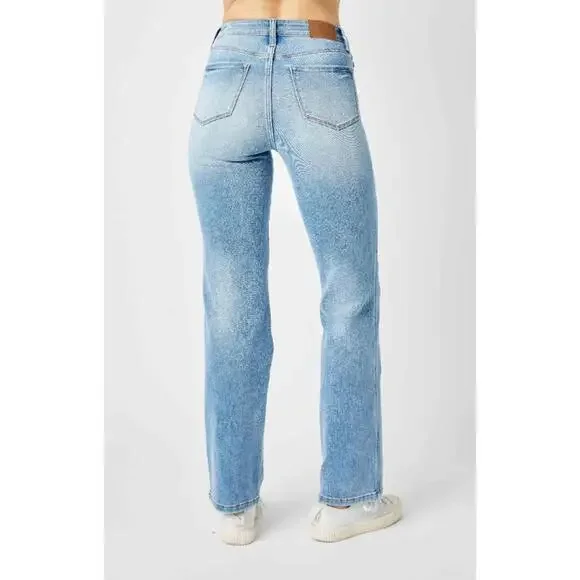 #1726 Judy Blue True to Size Tummy Control NWT Straight Leg Jeans 5-15 (27-32) - Picture 4 of 5